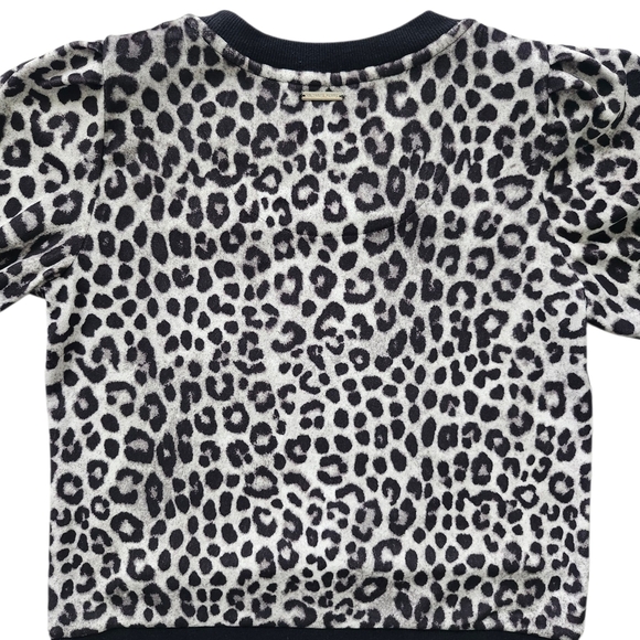 Michael Kors Leopard Print Sweater in Black and Gray - Picture 2 of 4